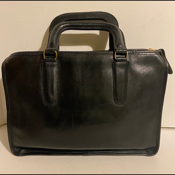 Coach Vintage Black leather briefcase - Picture 2 of 10